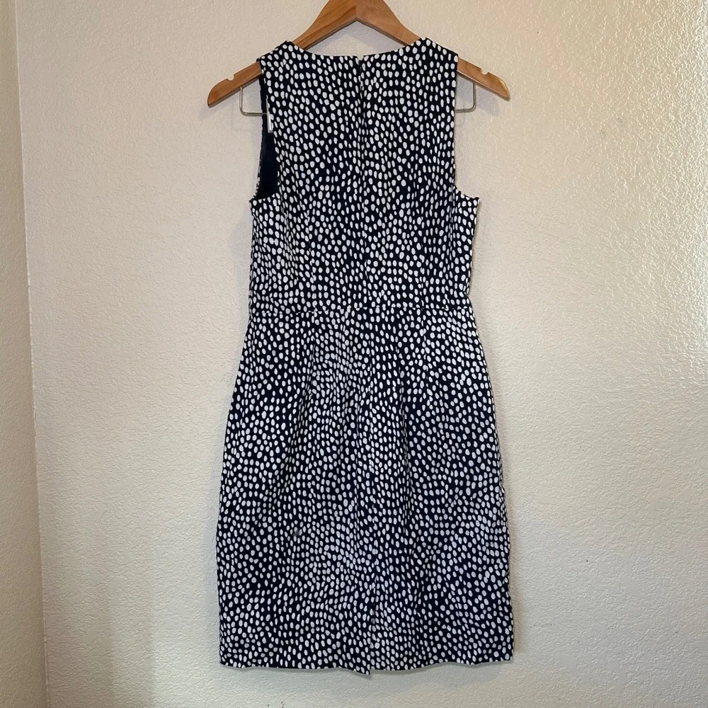 J. Crew Womens 4 Dress Sleeveless Basketweave Oncilla Print Sheath Date Romantic